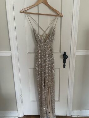 Sequined prom dress